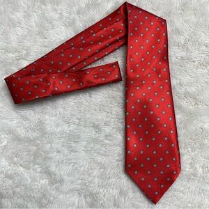 Vintage Egon van Furstenberg Men’s Red 100% Silk Polka Dots Print Tie